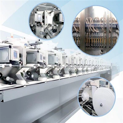 W pełni zautomatyzowany sprzęt do produkcji chusteczek nawilżanych